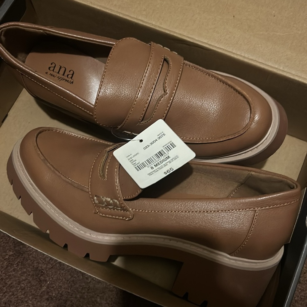 a.n.a Women's Brown Loafers